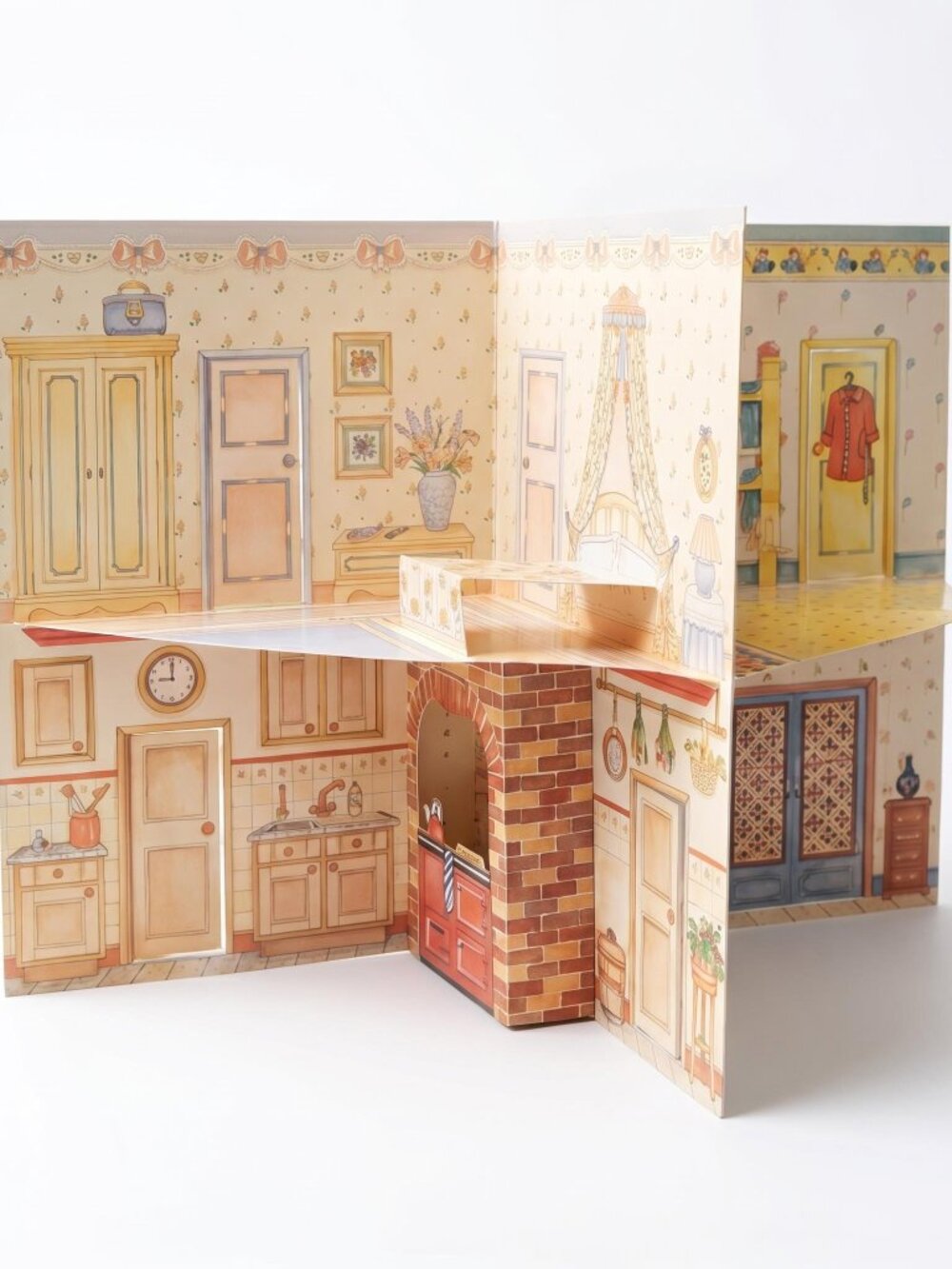 Vintage 1991 Victorian Doll House 3D Pop Up Carousel Book Miniature Decor